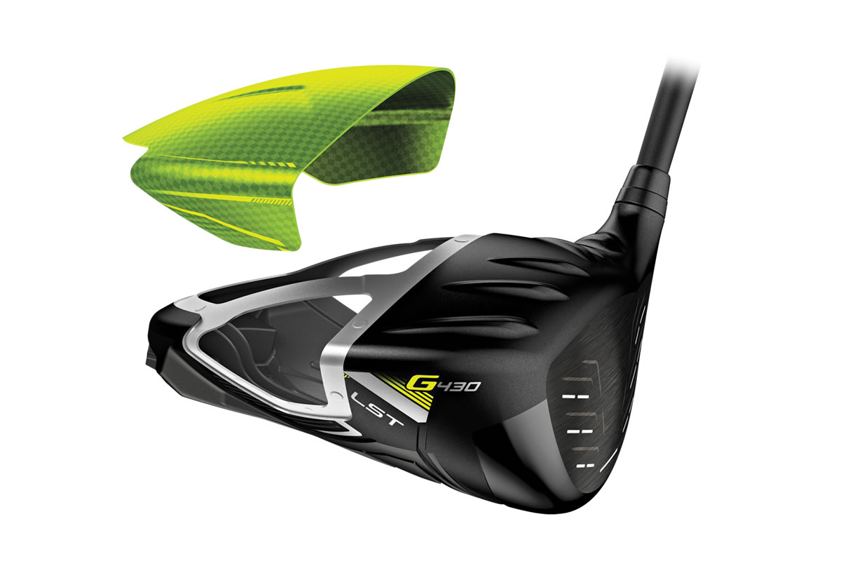illustration of G430 driver showing Carbonfly Wrap crown component