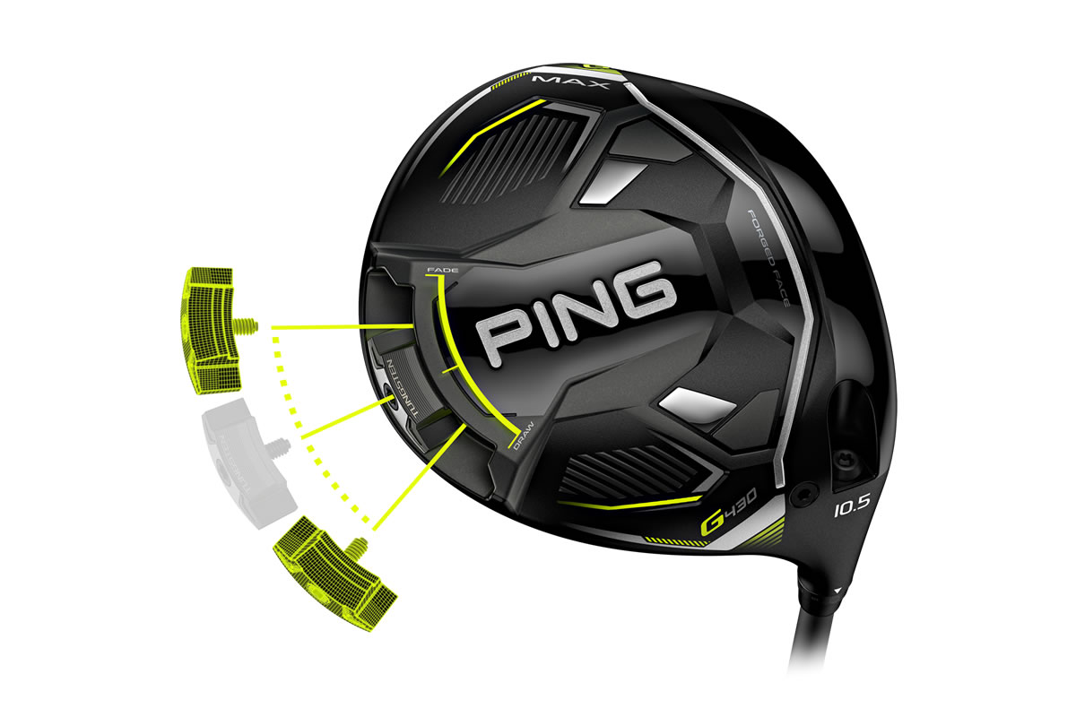 illustration of G430 MAX driver adjustable weighting