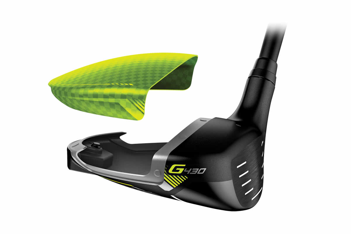 illustration showing the G430 fairway carbonfly wrap component exploded from head
